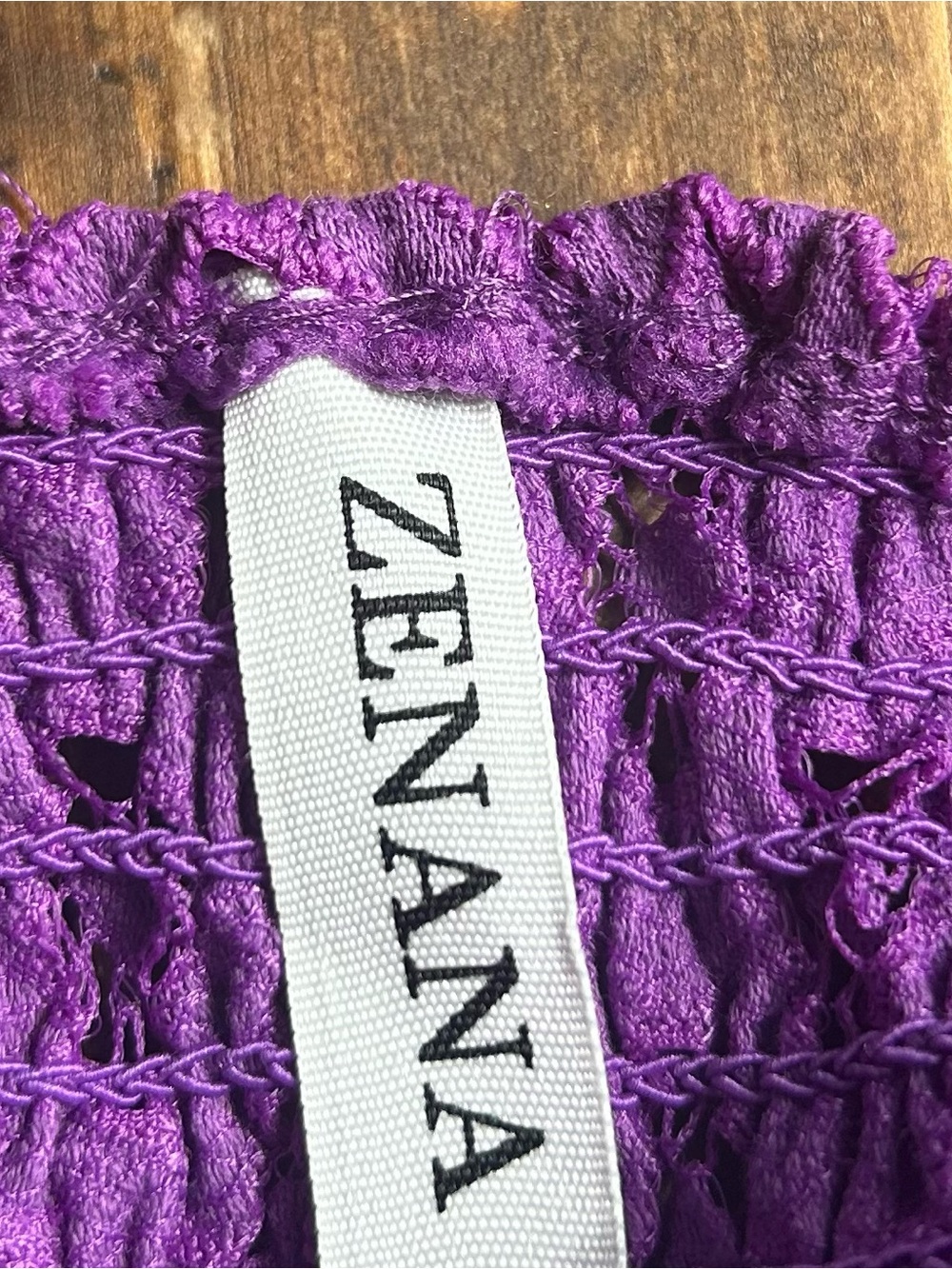 Zenana Outfitters Purple Lace Bralette with Scalloped Hem - Picture 3 of 3